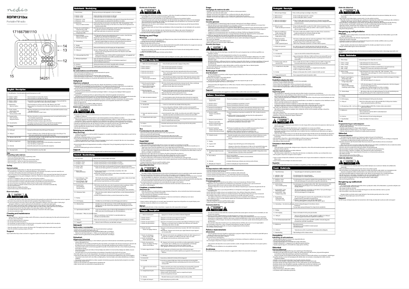 Imagen de la primera página del manual del dispositivo RDFM1310GY