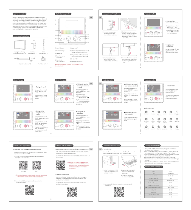 Página nº 1 - Manual de usuario Neewer GL1C