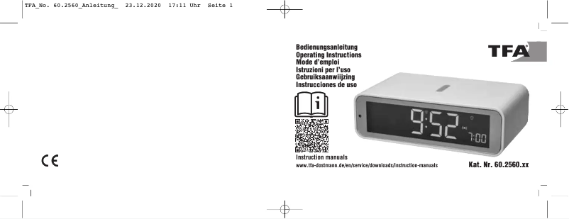 Página nº 1 - Manual de usuario TFA 60.2560.10
