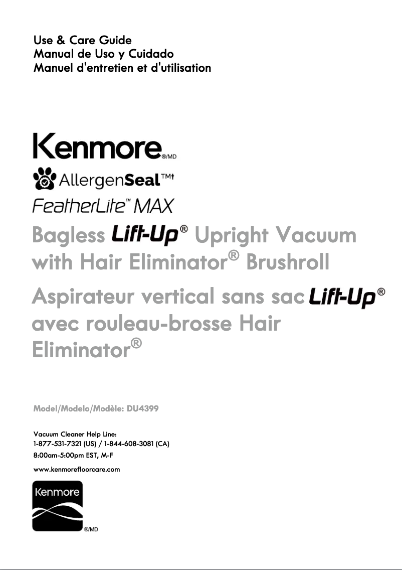 Página 1 del manual Manual de usuario Kenmore DU4399