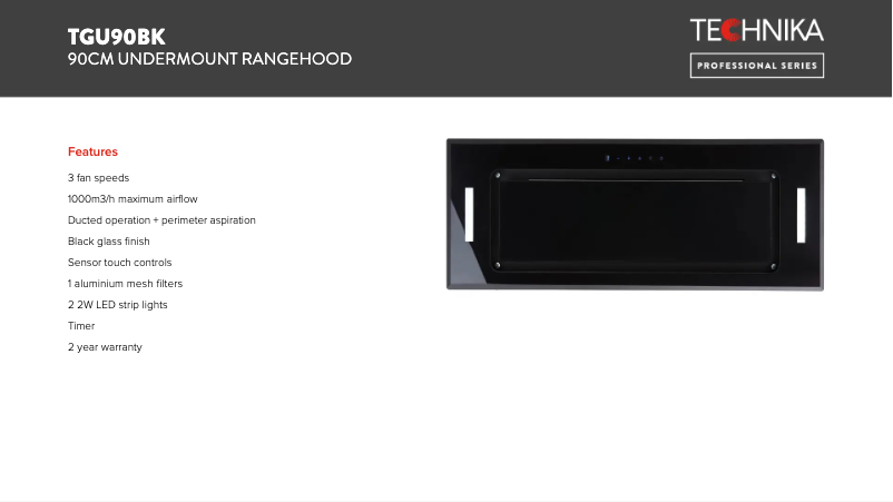 Imagen de la primera página del manual del dispositivo TGU90BK