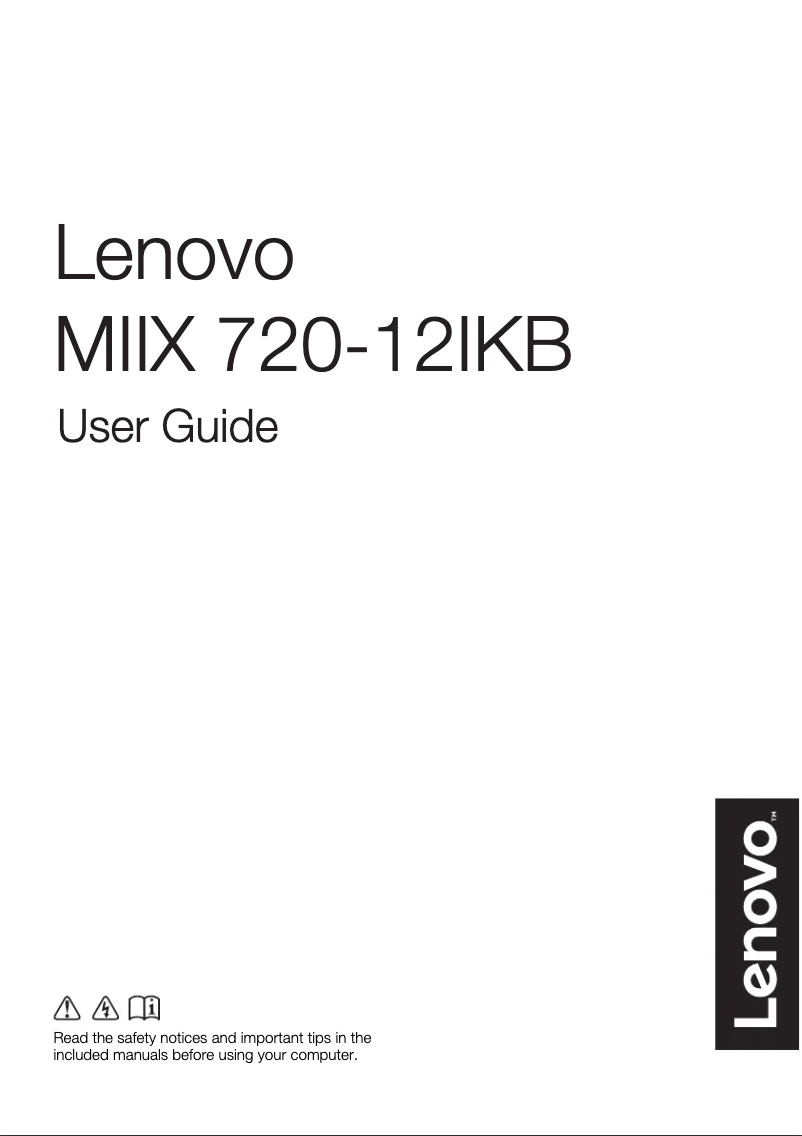 Página nº 1 - Manual de usuario Lenovo Miix 720