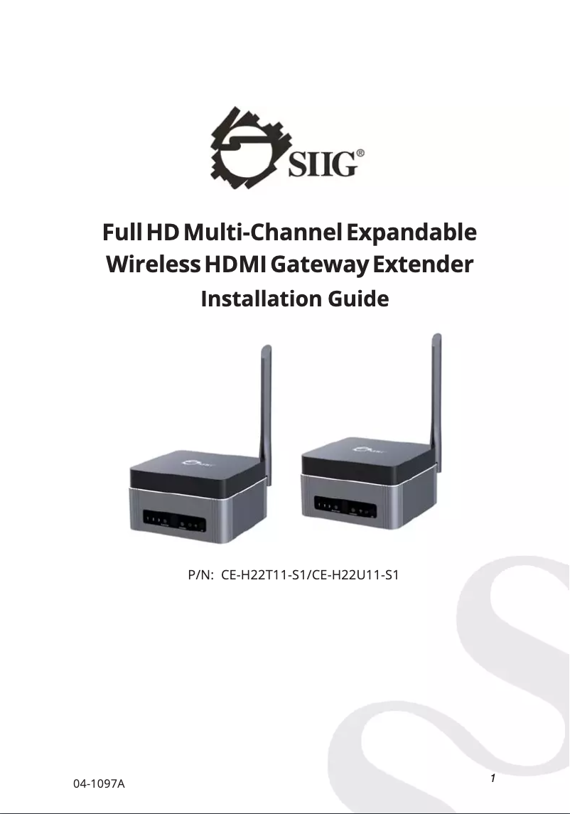 Imagen de la primera página del manual del dispositivo CE-H22U11-S1