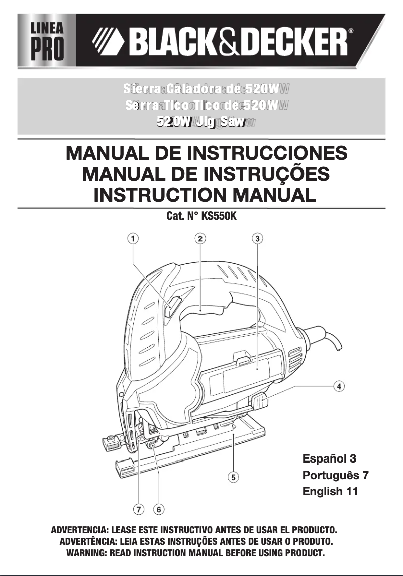 Imagen de la primera página del manual del dispositivo KS550K