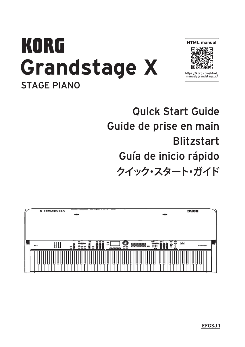 Página 1 del manual Guía de inicio rápido Korg Grandstage X