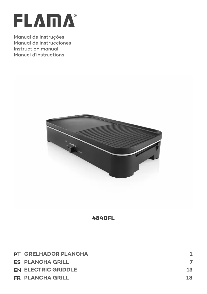 Página 1 del manual Manual de usuario Flama 4840FL