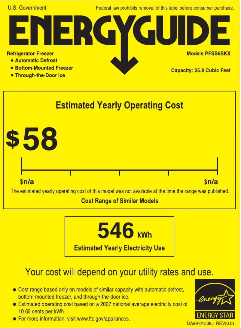 Imagen de la primera página del manual del dispositivo Profile PFSS6SKXSS
