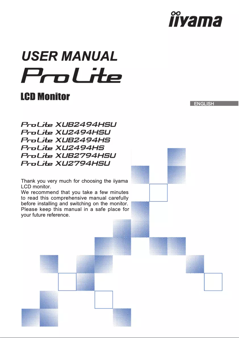 Imagen de la primera página del manual del dispositivo ProLite XU2494HSU-B2
