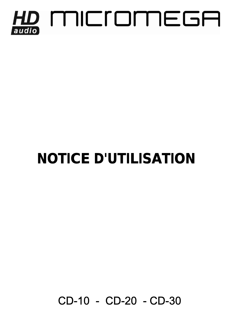 Imagen de la primera página del manual del dispositivo CD 20