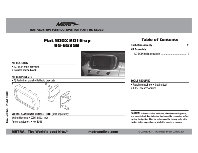 Página 1 del manual Manual de usuario Metra 95-6535B