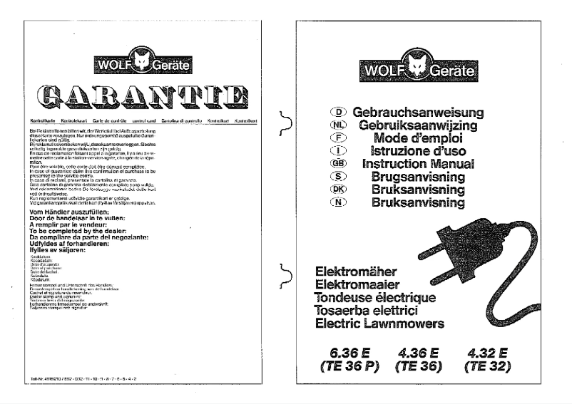 Imagen de la primera página del manual del dispositivo TE 36