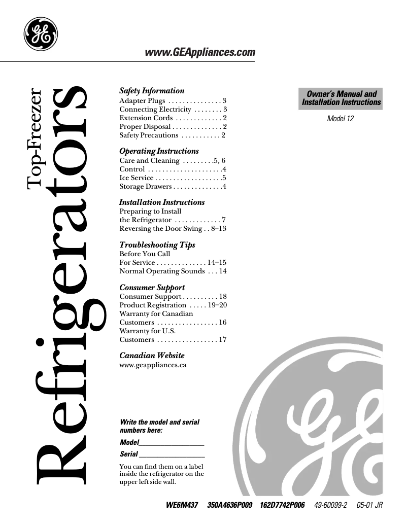 Imagen de la primera página del manual del dispositivo GTS12BBMRCC
