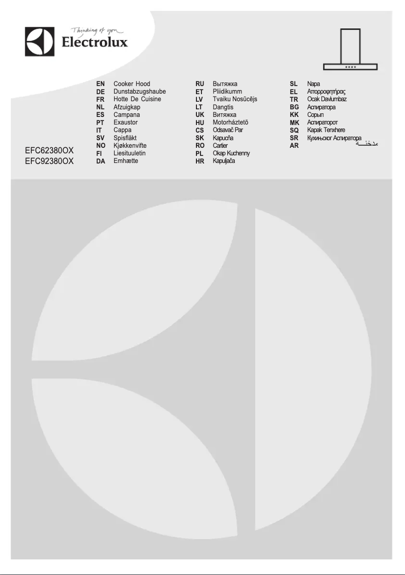 Página 1 del manual Manual de usuario Electrolux EFC92380OX