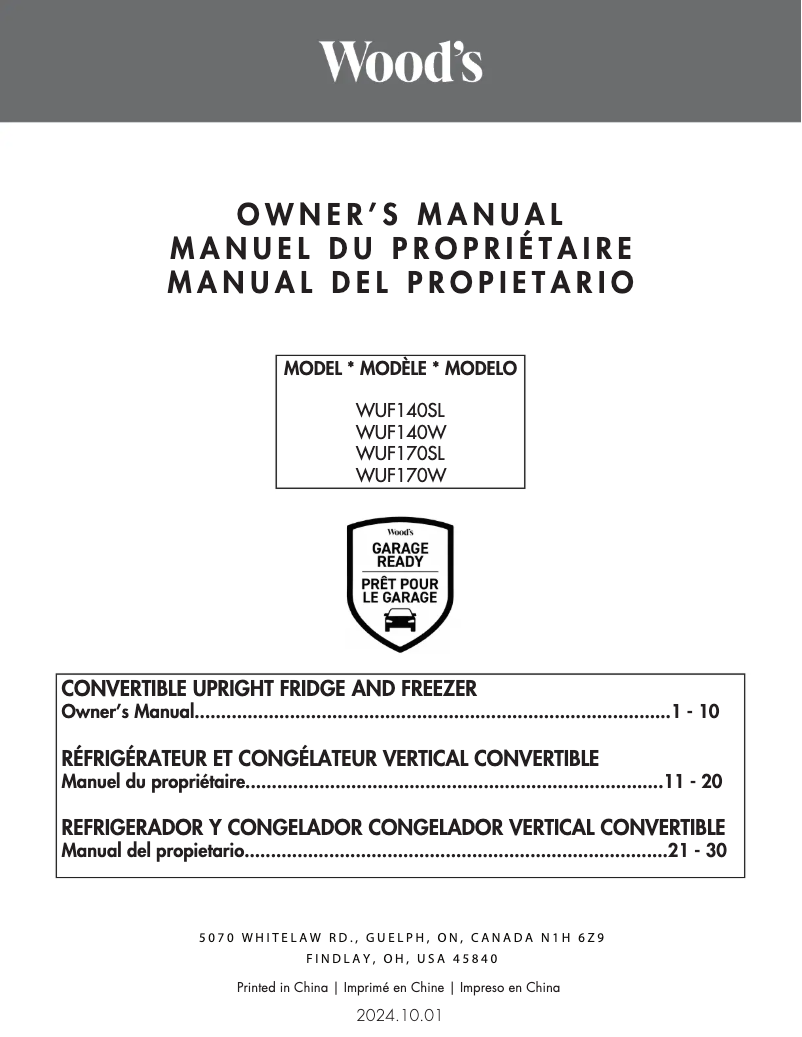 Página 1 del manual Manual de usuario Danby WUF140W