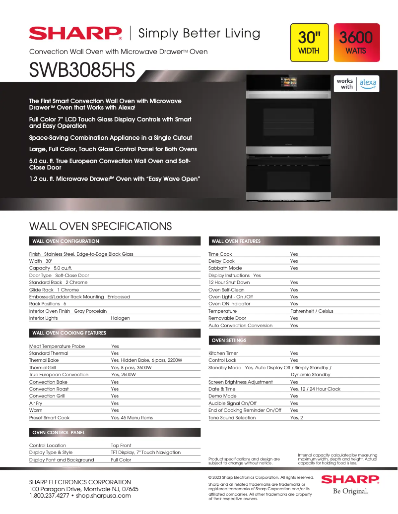 Imagen de la primera página del manual del dispositivo SWB3085HS