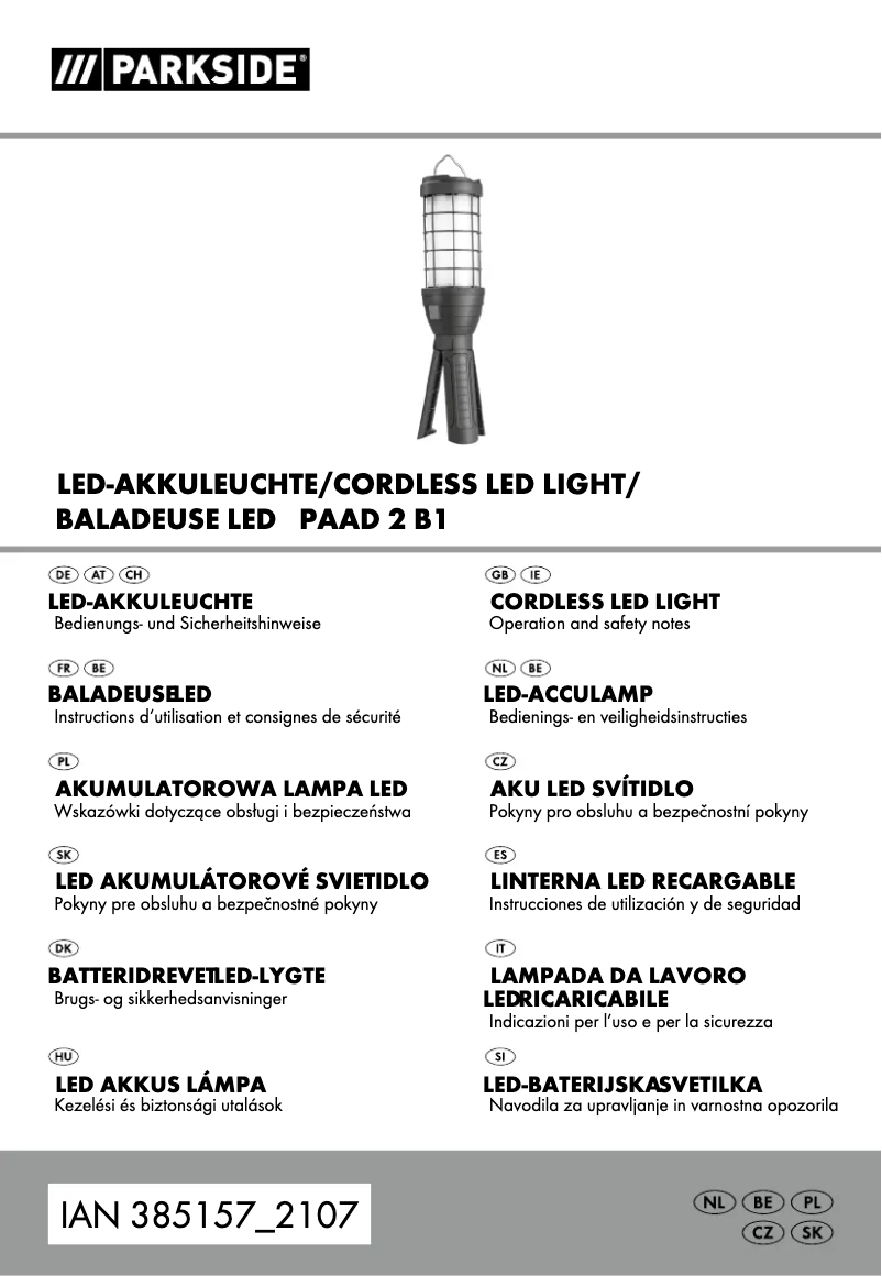 Imagen de la primera página del manual del dispositivo PAAD 2 B1