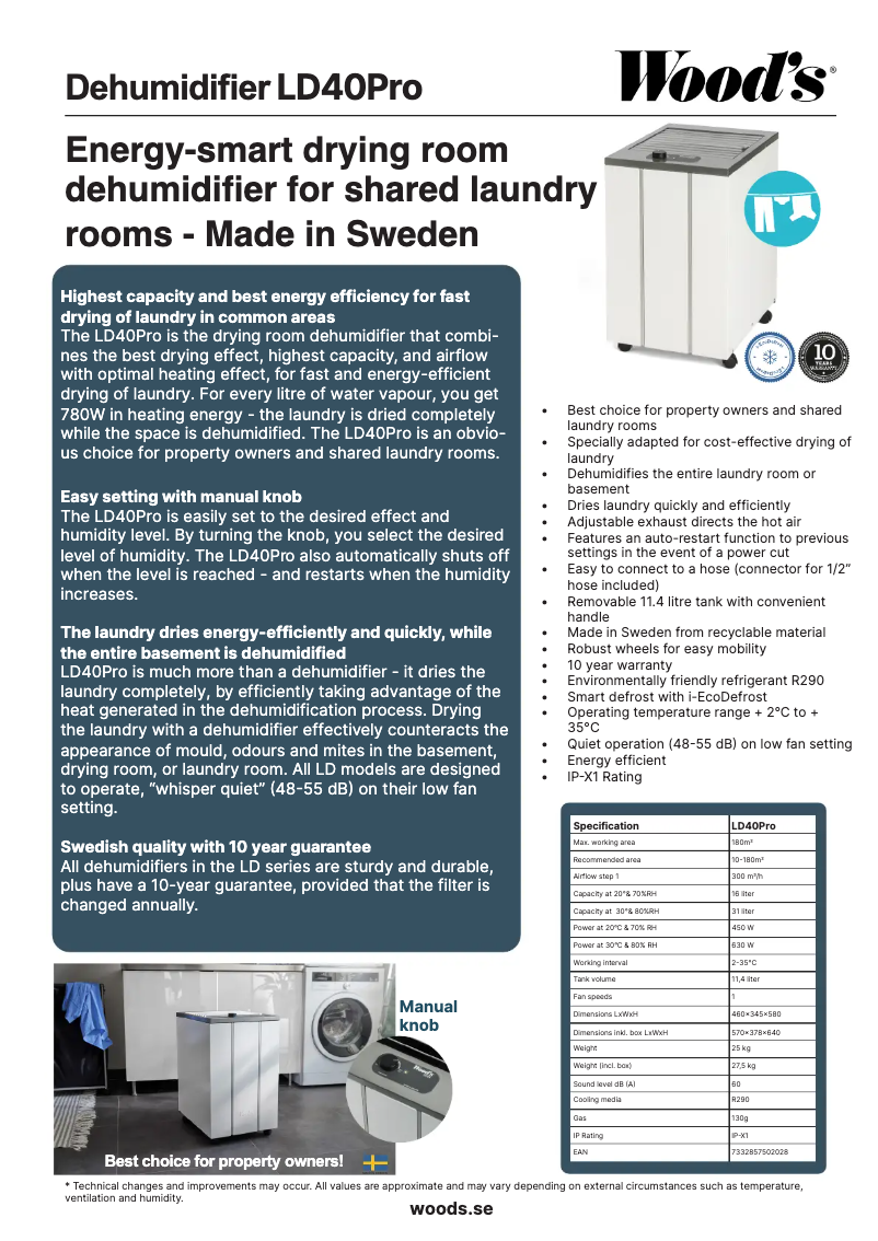 Imagen de la primera página del manual del dispositivo LD40 Pro