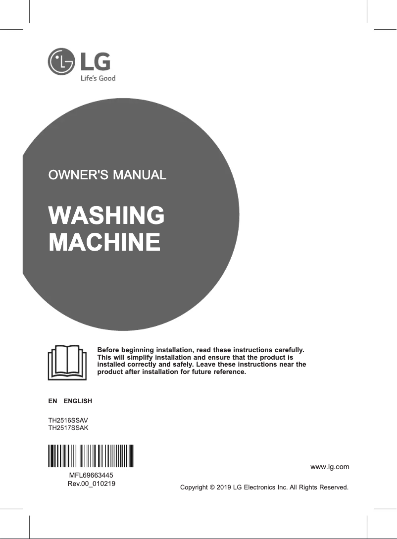 Imagen de la primera página del manual del dispositivo TH2517SSAK
