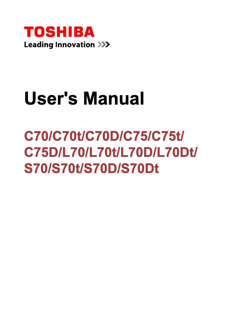 Página 1 del manual Manual de usuario Toshiba Satellite C75t