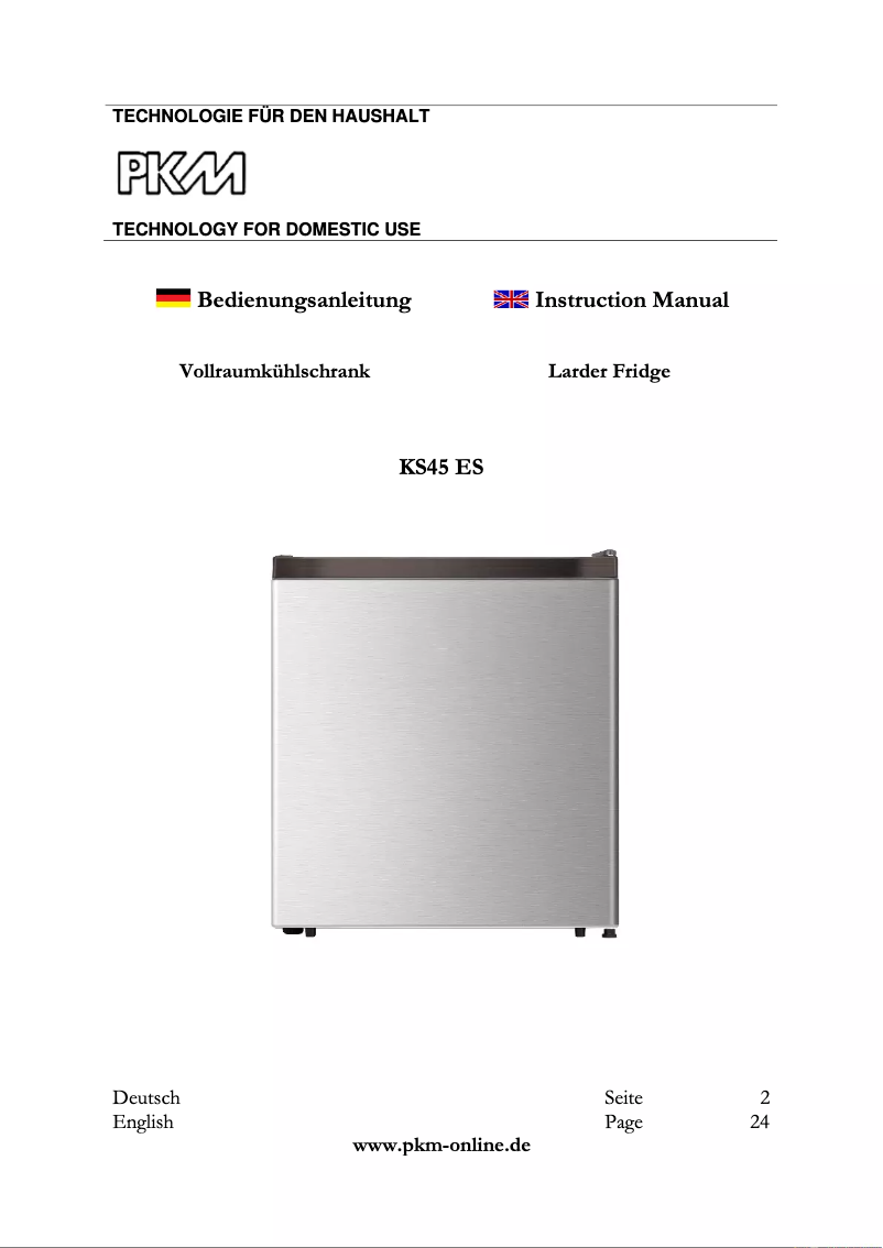 Imagen de la primera página del manual del dispositivo KS45 ES