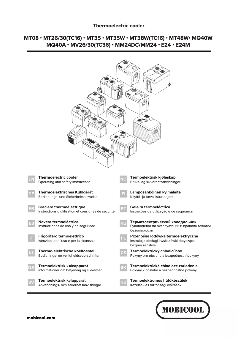 Imagen de la primera página del manual del dispositivo MT35W