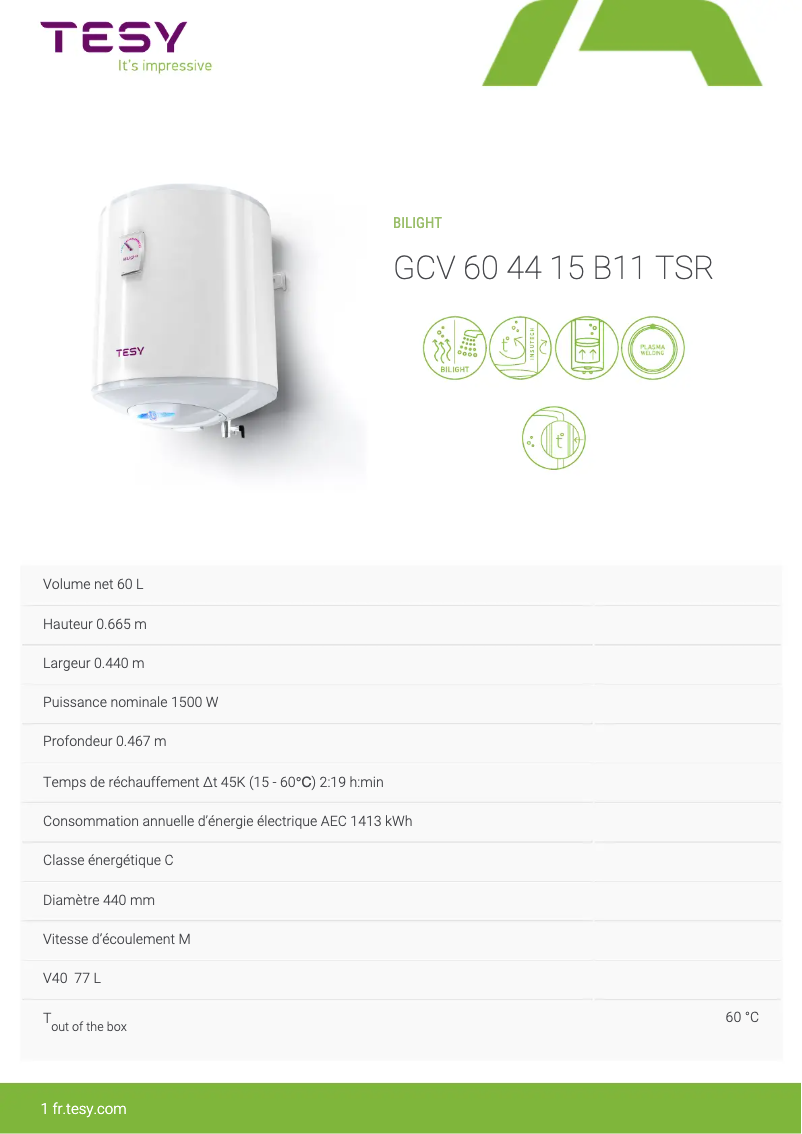 Imagen de la primera página del manual del dispositivo BiLight 60