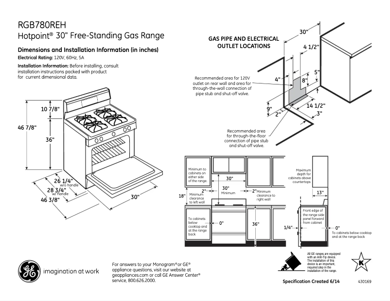 Página 1 del manual Instrucciones / montaje Hotpoint RGB780REHSS