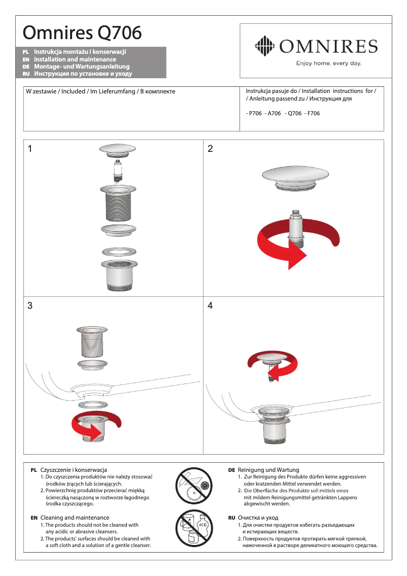Página nº 1 - Manual de usuario Omnires F706