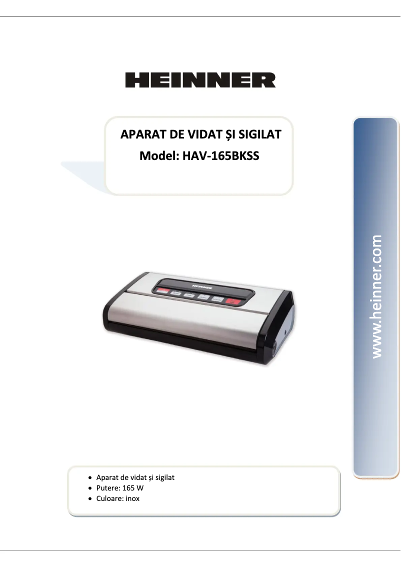 Página 1 del manual Manual de usuario Heinner HAV-165BKSS