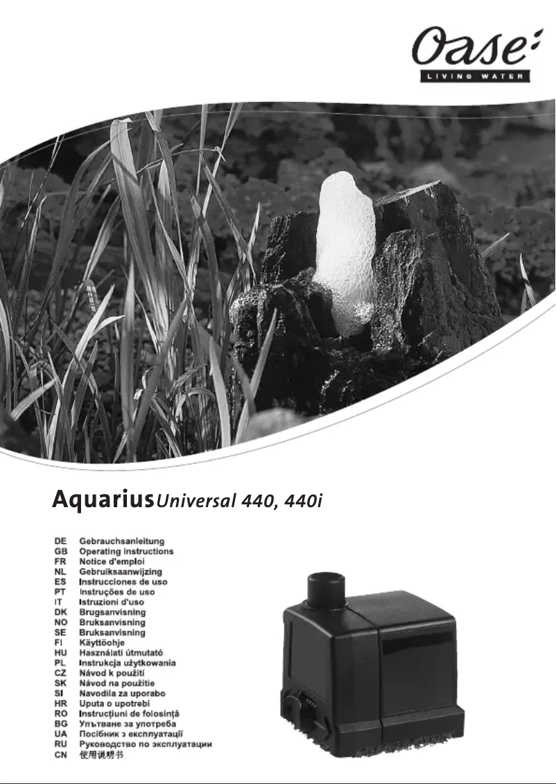 Imagen de la primera página del manual del dispositivo Aquarius Universal 440 i