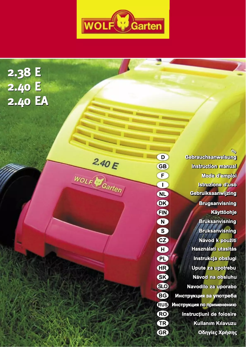 Página 1 del manual Manual de usuario Wolf Garten 2.40 EA