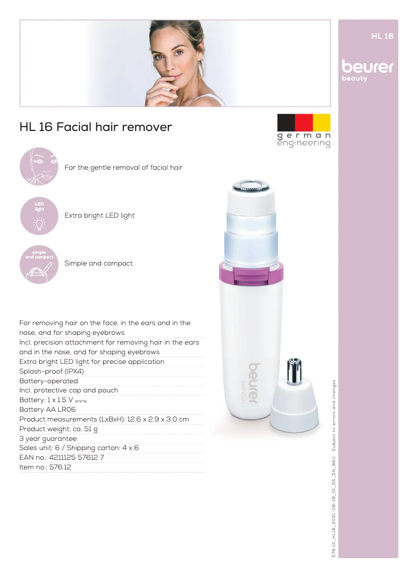 Imagen de la primera página del manual del dispositivo HL 16