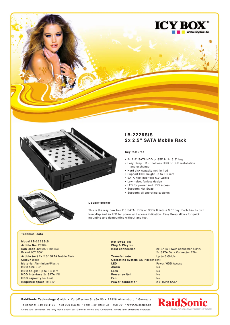 Página nº 1 - Ficha técnica Icy Box IB-2226STS