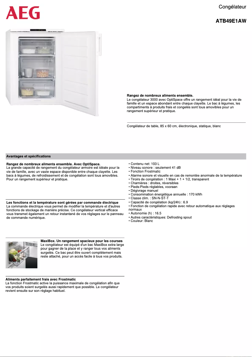 Imagen de la primera página del manual del dispositivo ATB49E1AW
