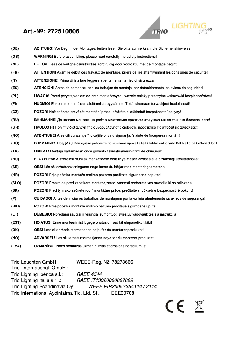 Imagen de la primera página del manual del dispositivo Lentil 272510806