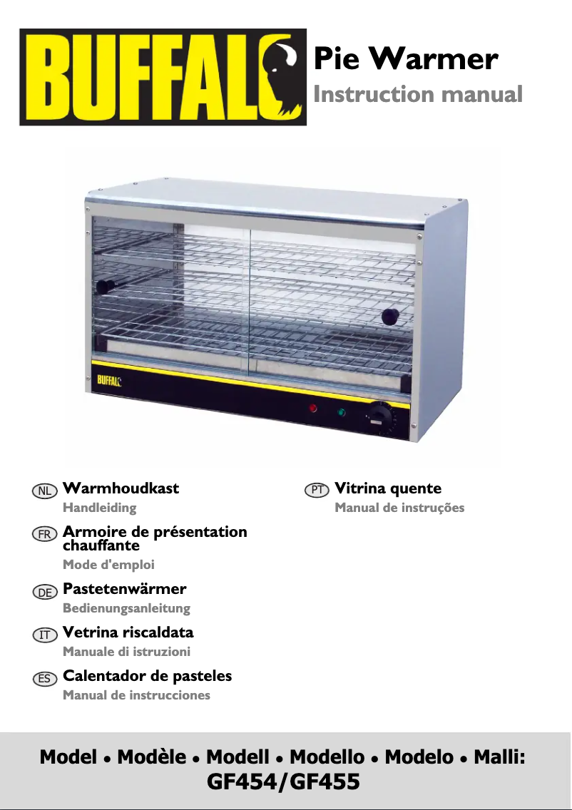 Imagen de la primera página del manual del dispositivo GF454