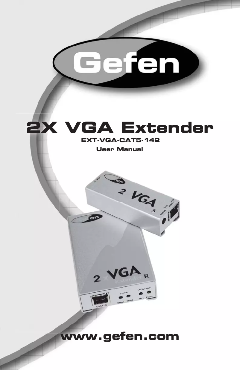 Página nº 1 - Manual de usuario Gefen EXT-VGA-CAT5-142