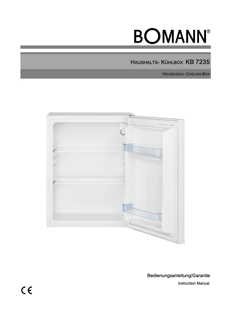 Página 1 del manual Manual de usuario Bomann KB 7235