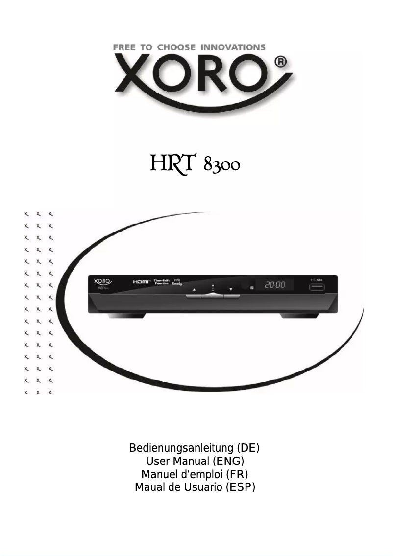 Imagen de la primera página del manual del dispositivo HRT 8300