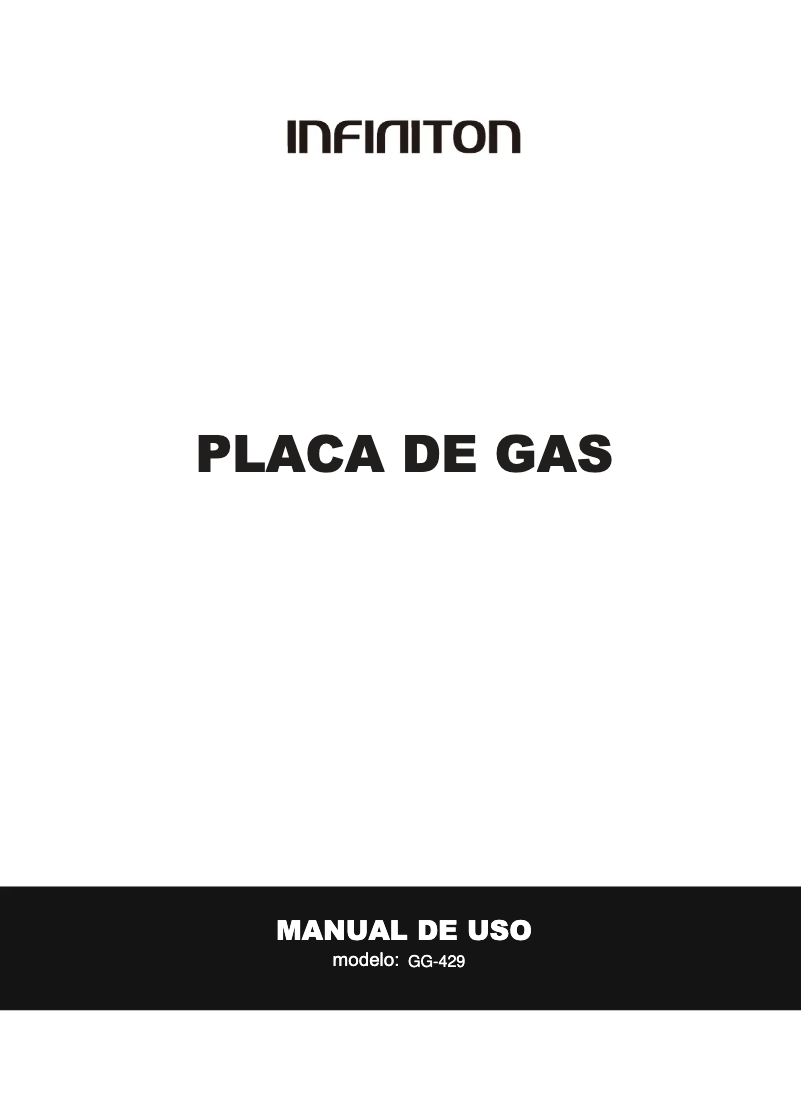 Imagen de la primera página del manual del dispositivo GG-429