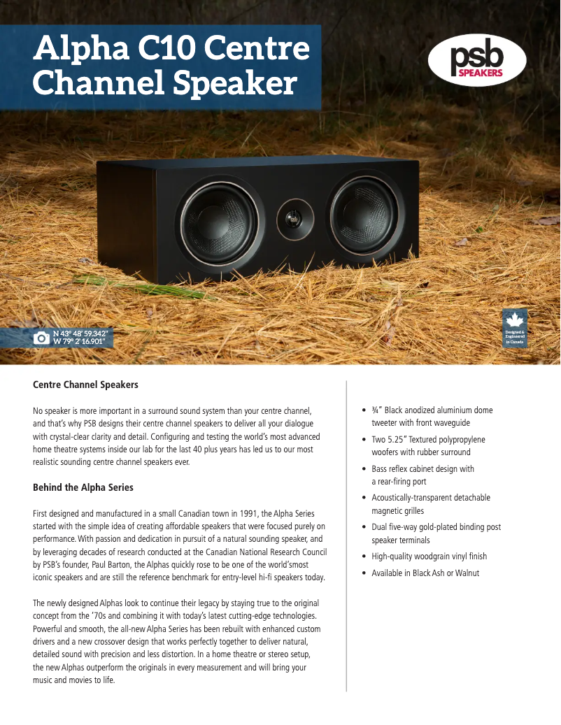 Imagen de la primera página del manual del dispositivo Alpha C10