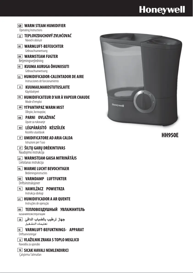 Imagen de la primera página del manual del dispositivo HH950E