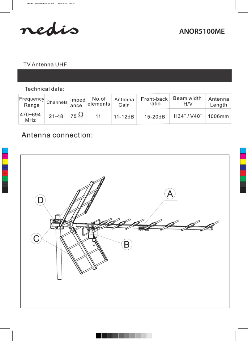 Página nº 1 - Manual de usuario Nedis ANOR5100ME