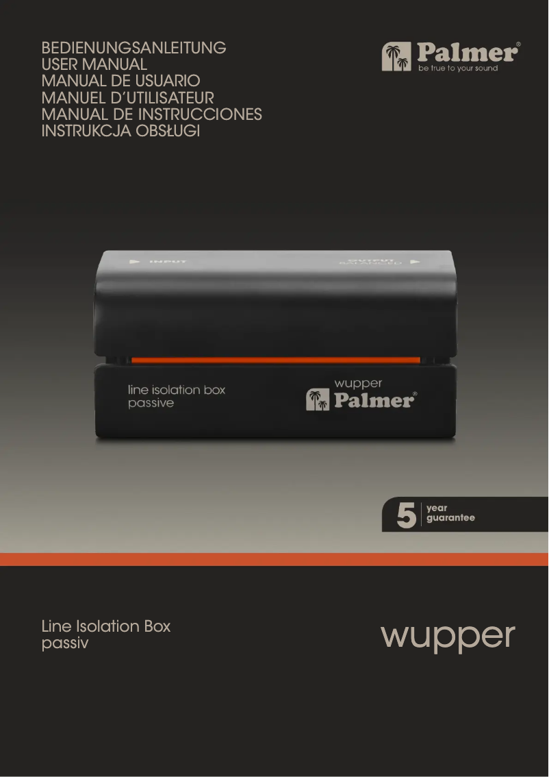 Imagen de la primera página del manual del dispositivo Wupper