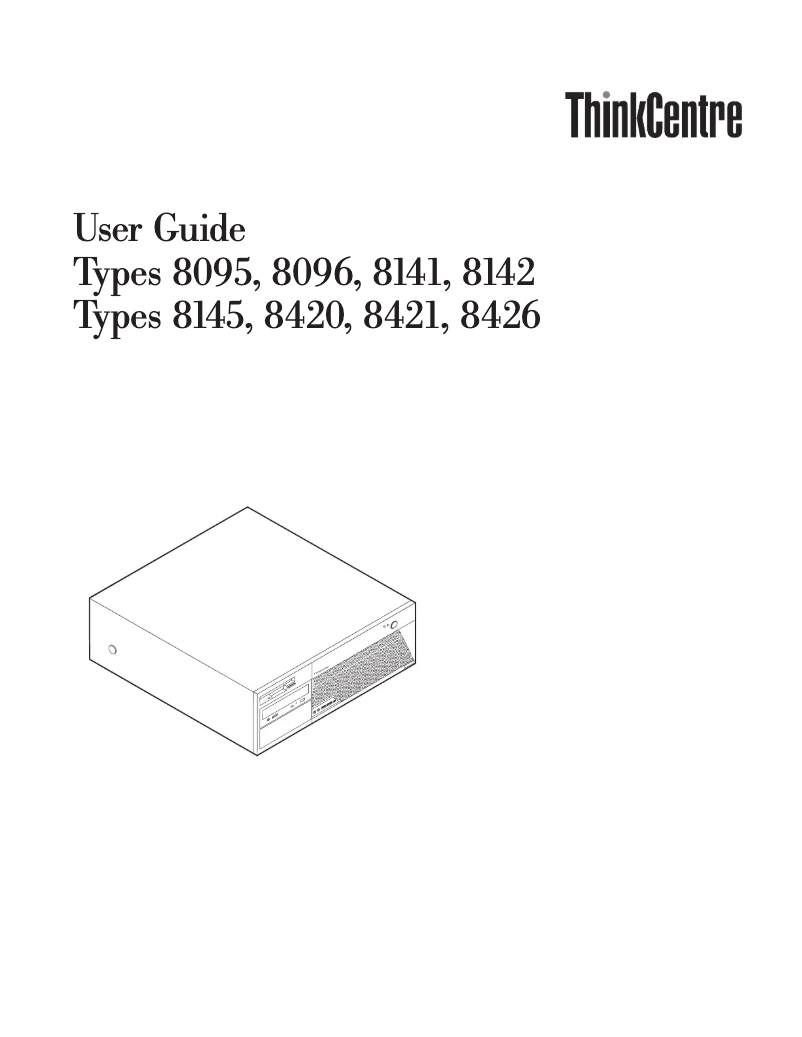 Imagen de la primera página del manual del dispositivo ThinkCentre 8141