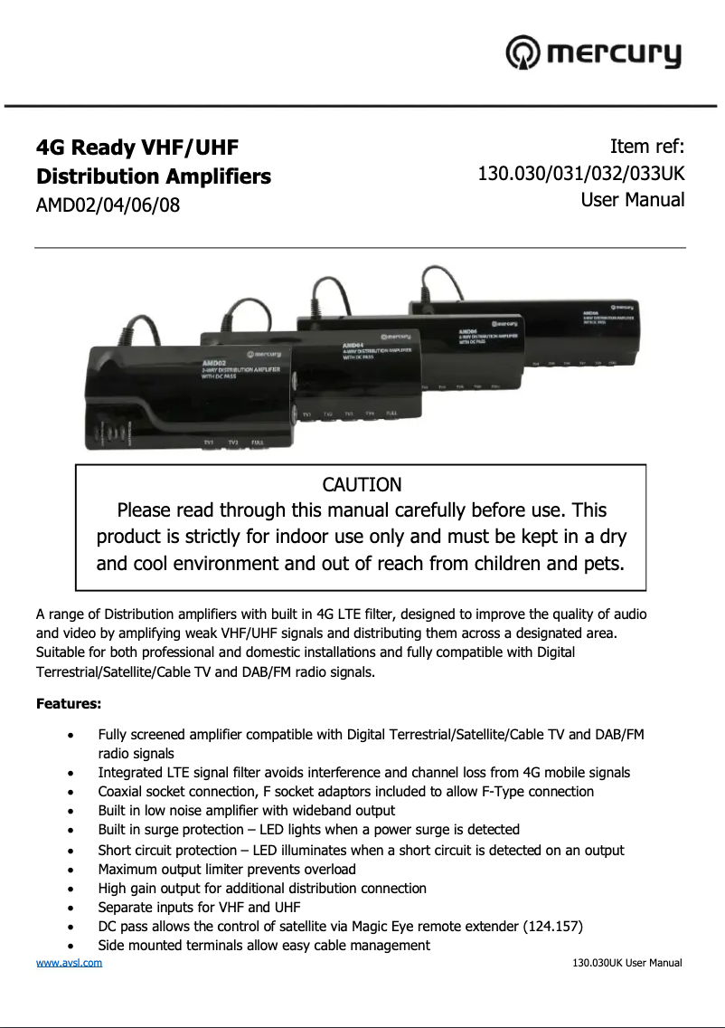 Página 1 del manual Manual de usuario Mercury AMD06