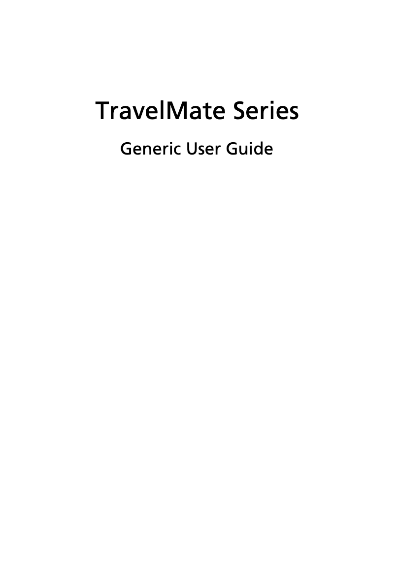 Imagen de la primera página del manual del dispositivo Travelmate 8371