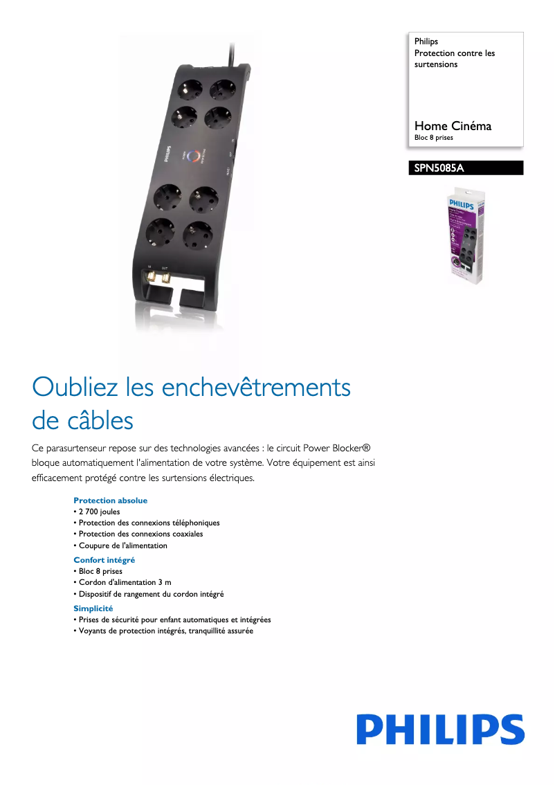 Página nº 1 - Ficha técnica Philips SPN5085A