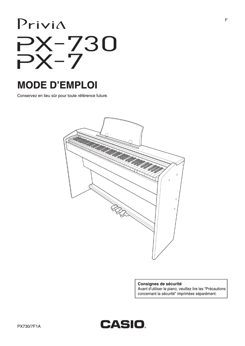 Imagen de la primera página del manual del dispositivo PX-7