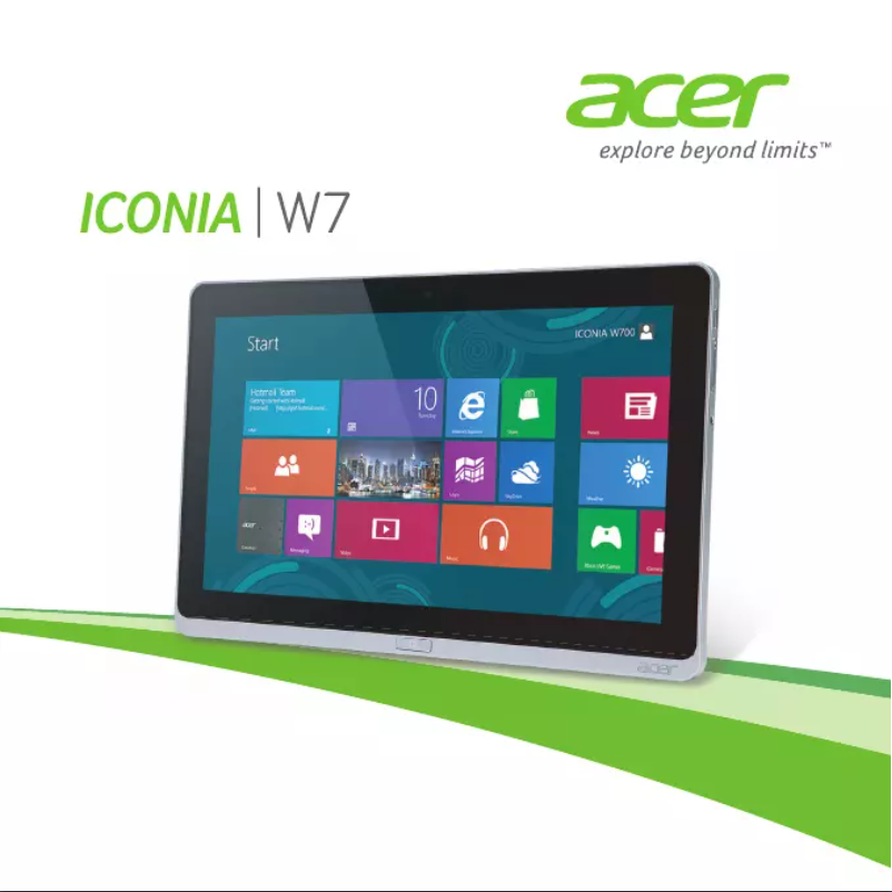 Página nº 1 - Manual de usuario Acer Iconia Tab W7